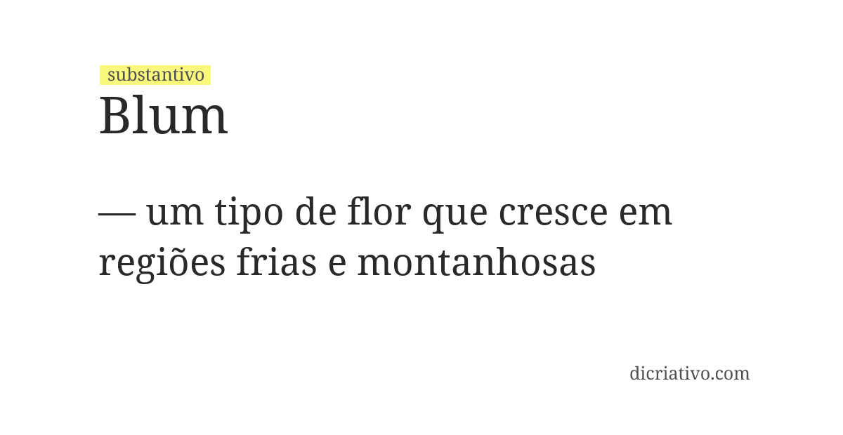 Significado de blum