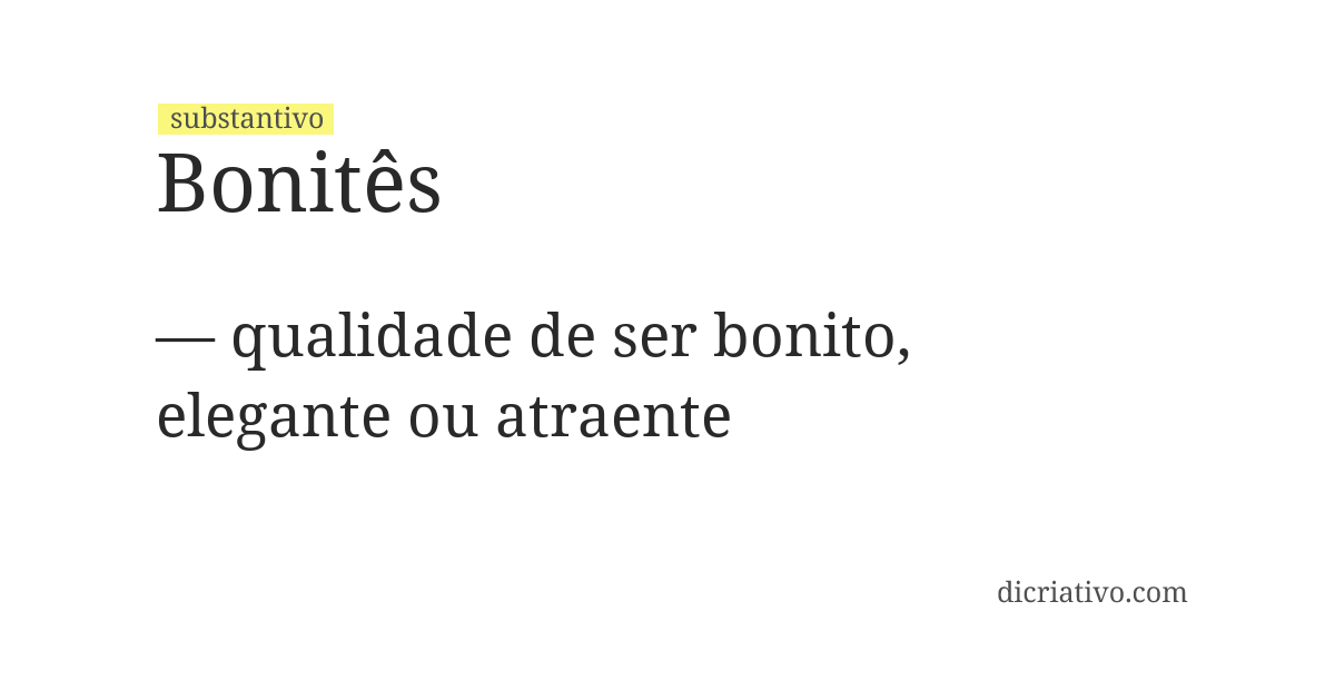 Significado de bonitês