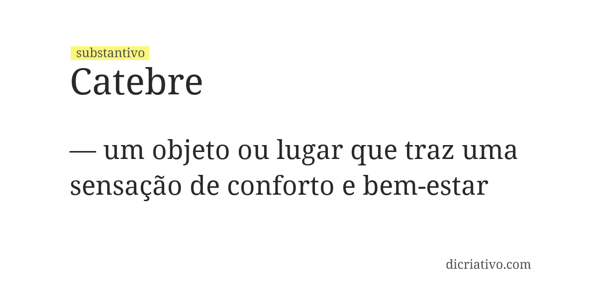 Significado de catebre
