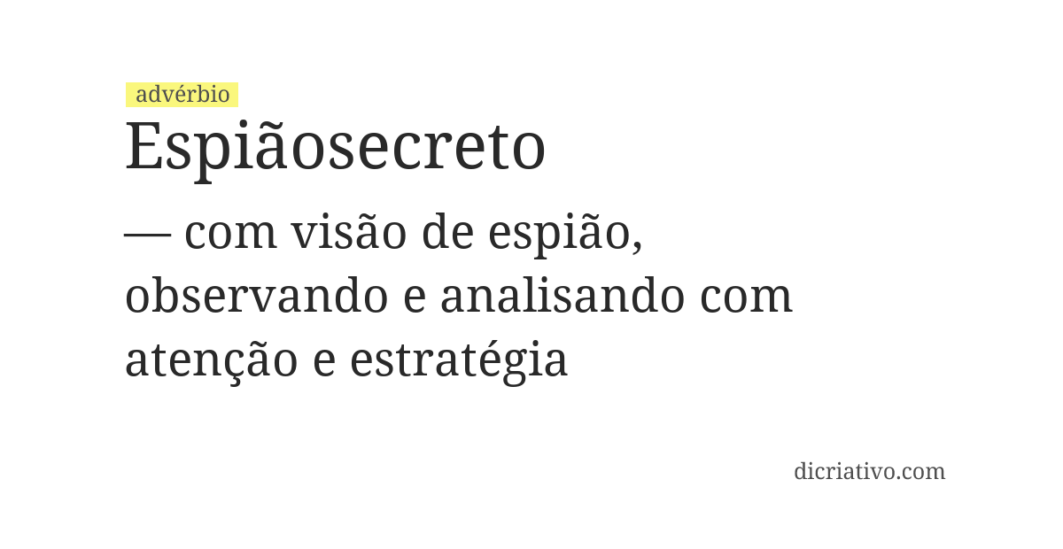 Significado de espiãosecreto
