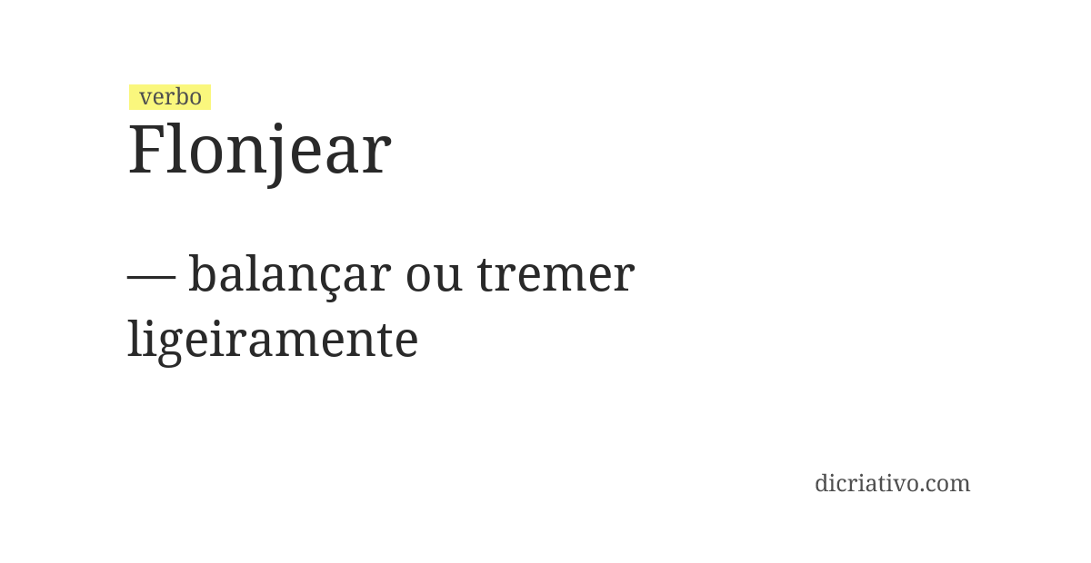Significado de flonjear