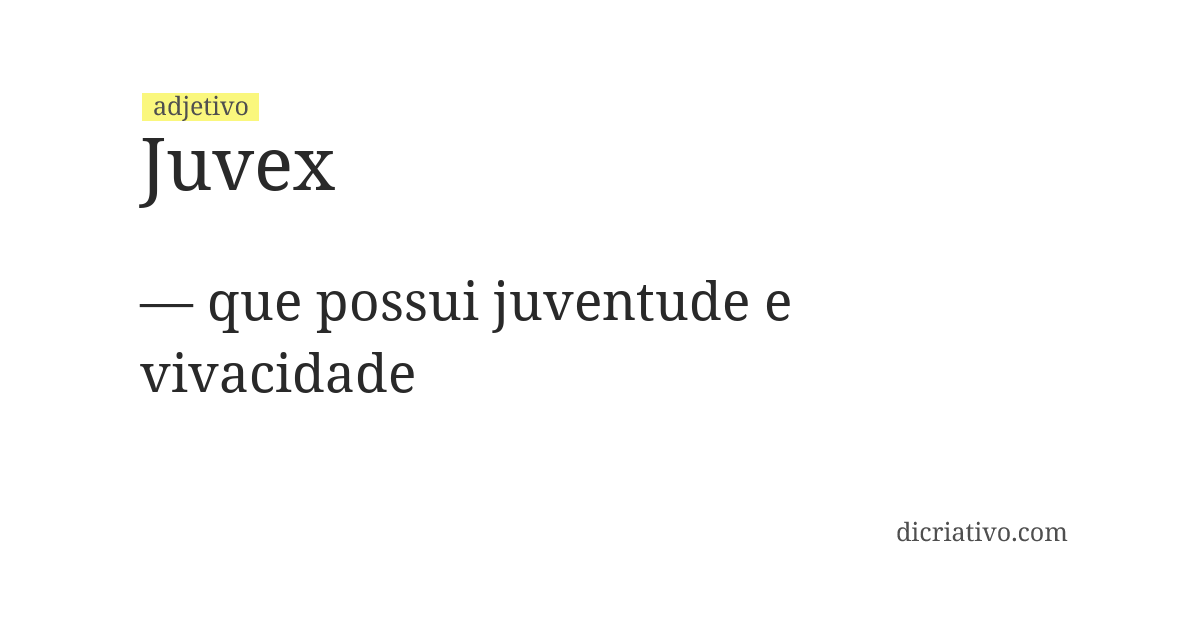 Significado de juvex