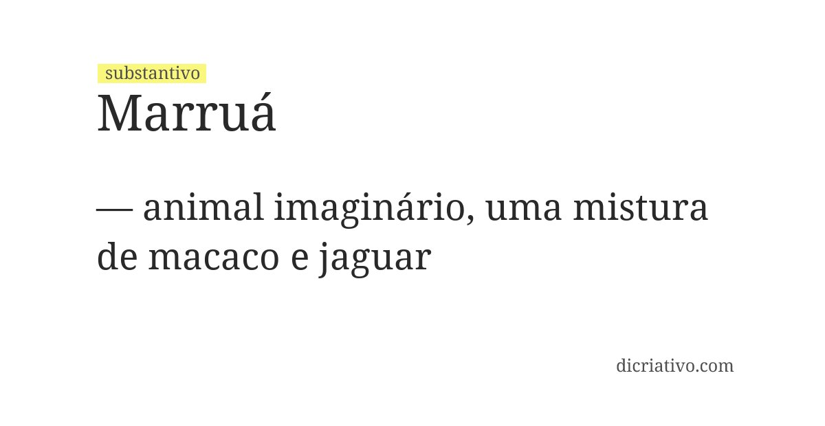 Significado de marruá