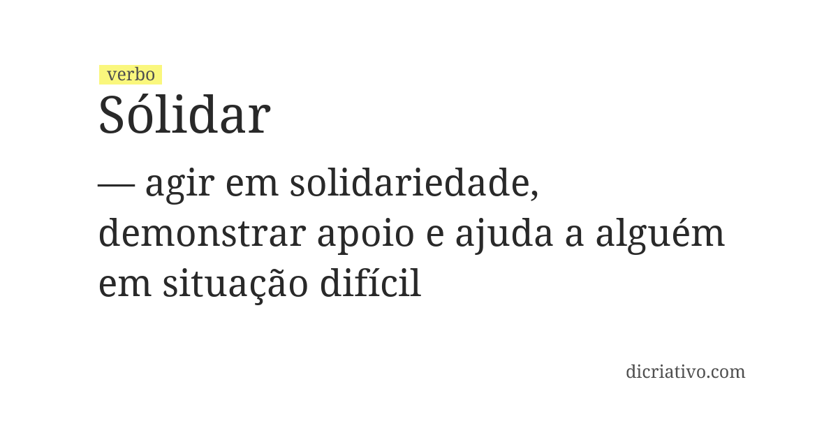 Significado de sólidar