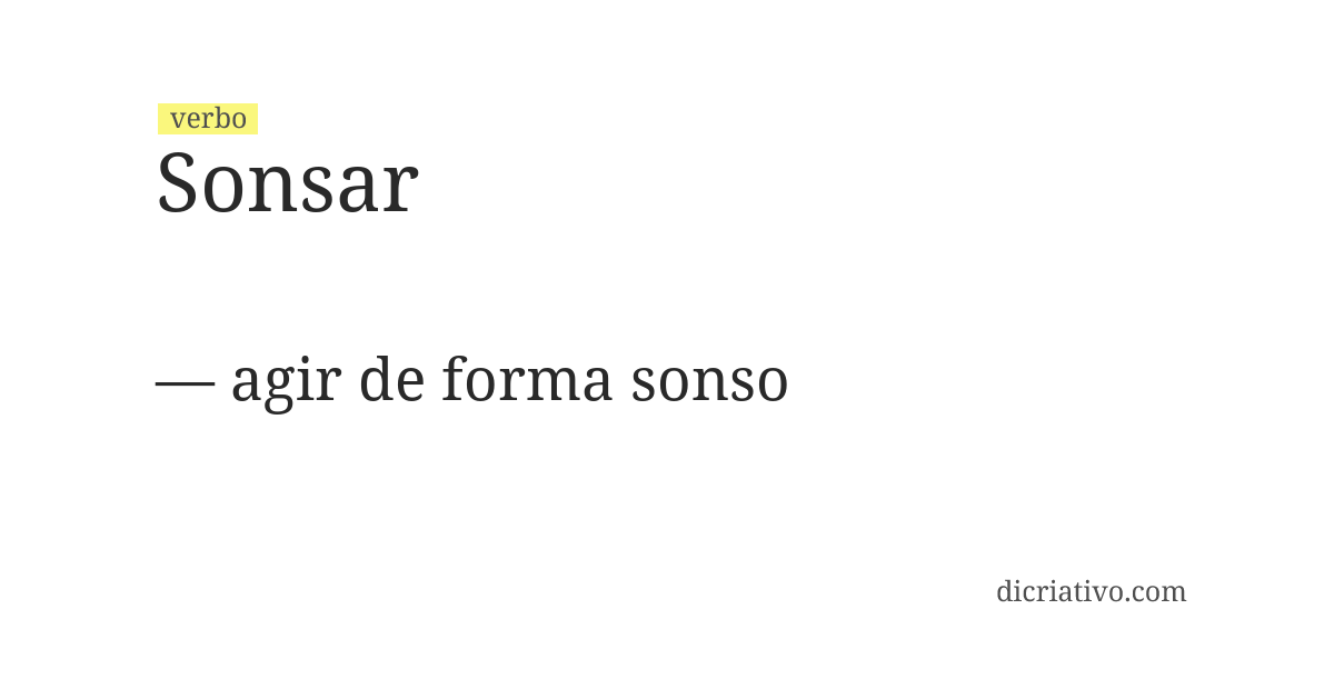 Significado de sonsar
