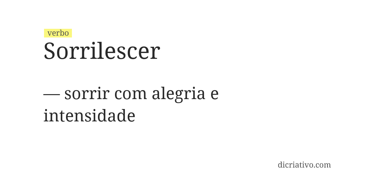 Significado de sorrilescer