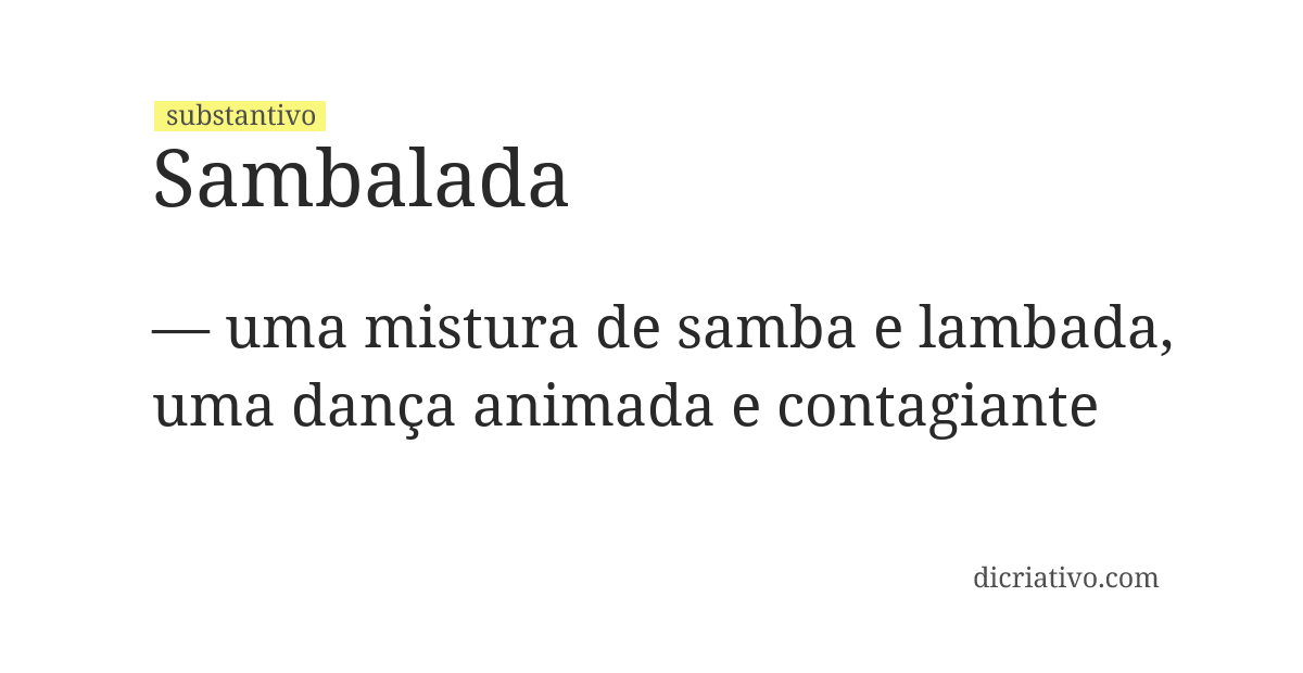 Significado de sambalada