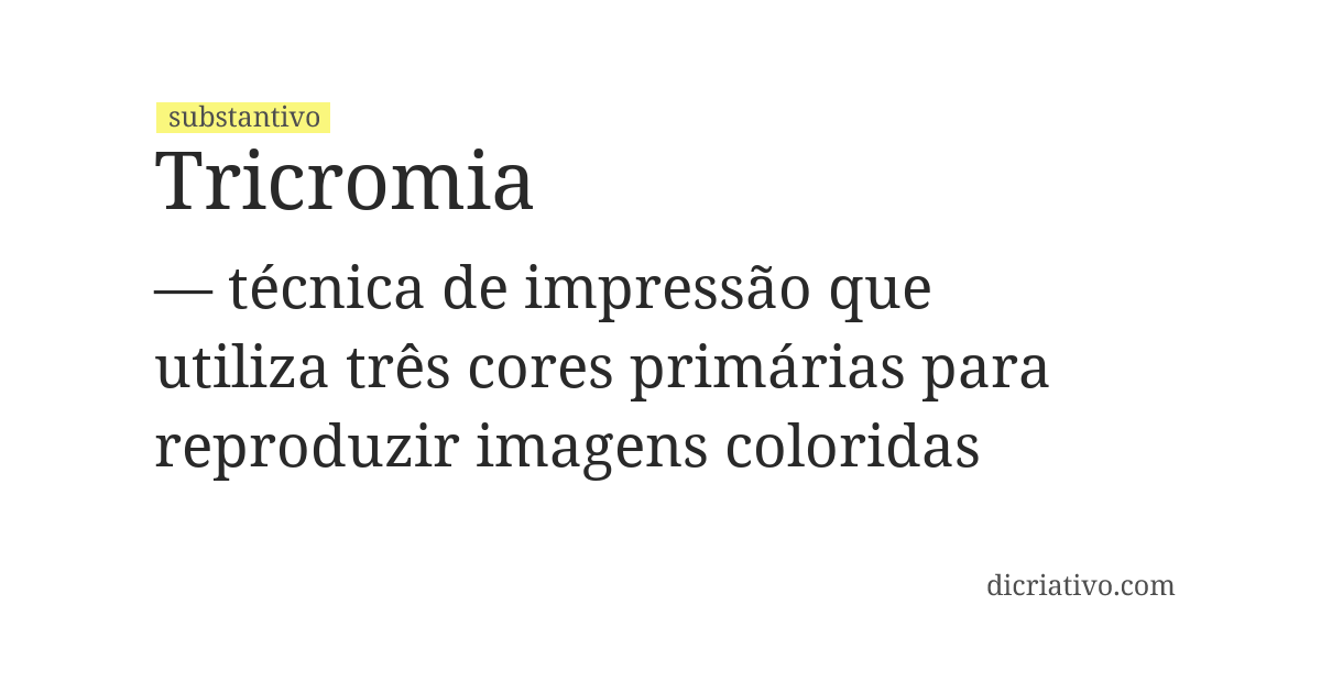 Significado de tricromia