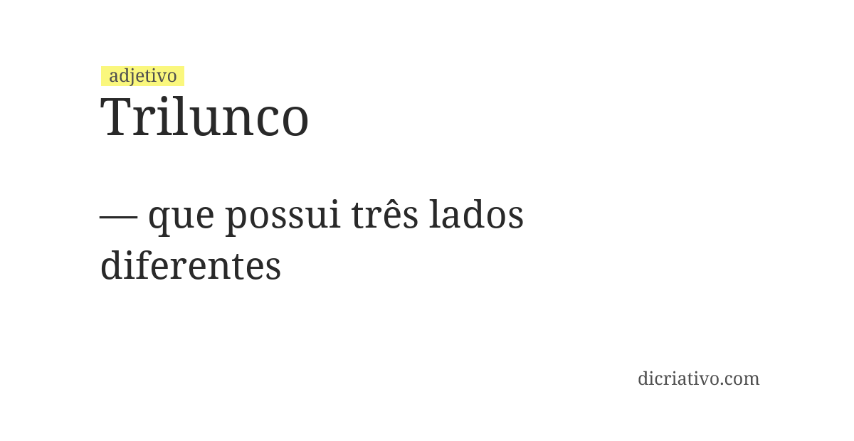 Significado de trilunco