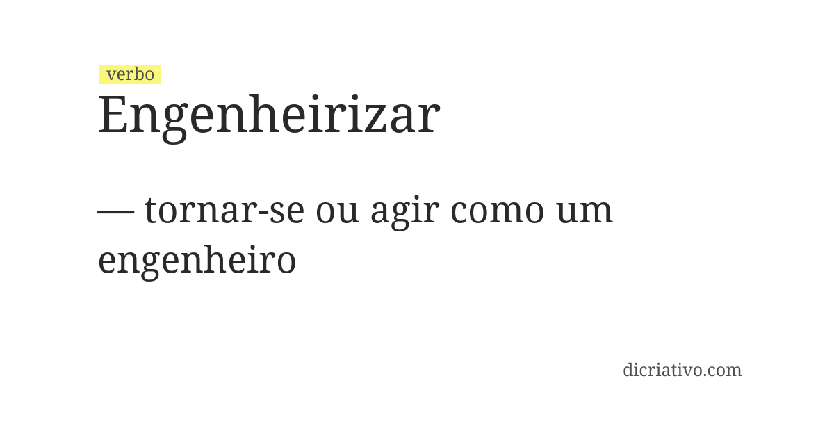 Significado de engenheirizar