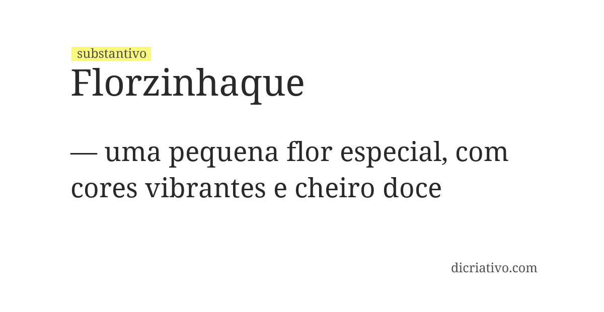 Significado de florzinhaque
