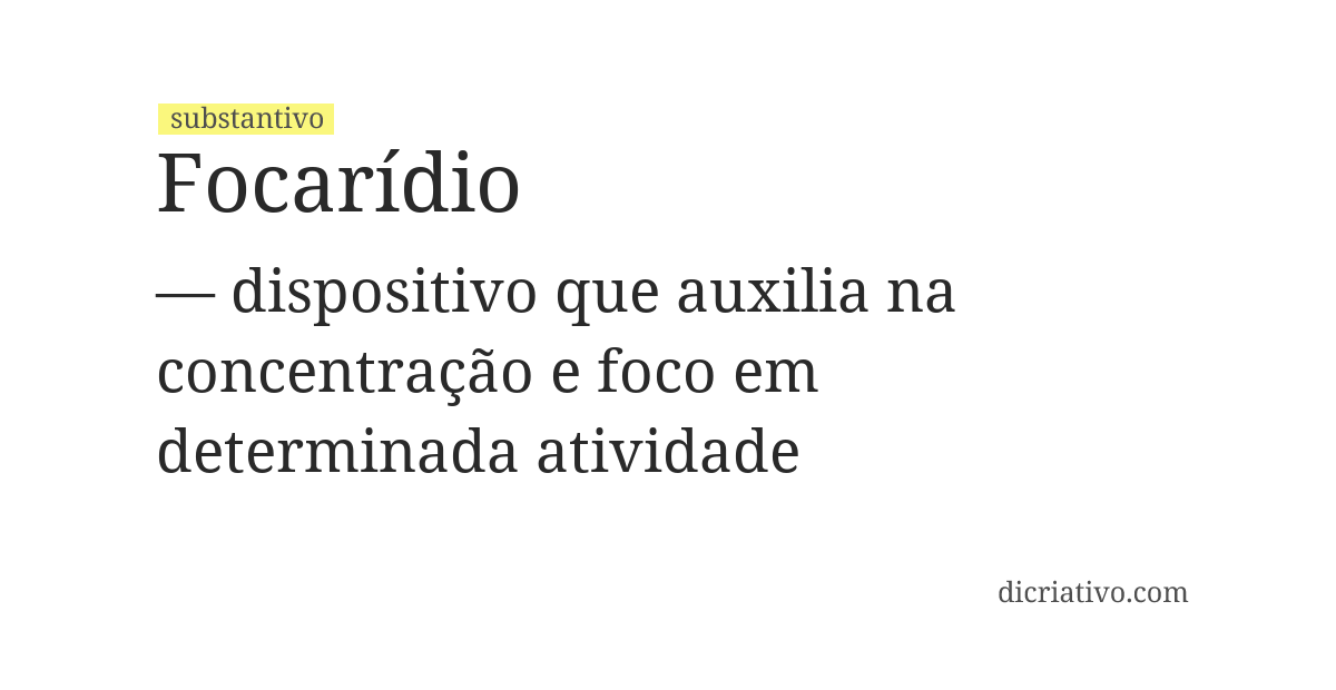 Significado de focarídio