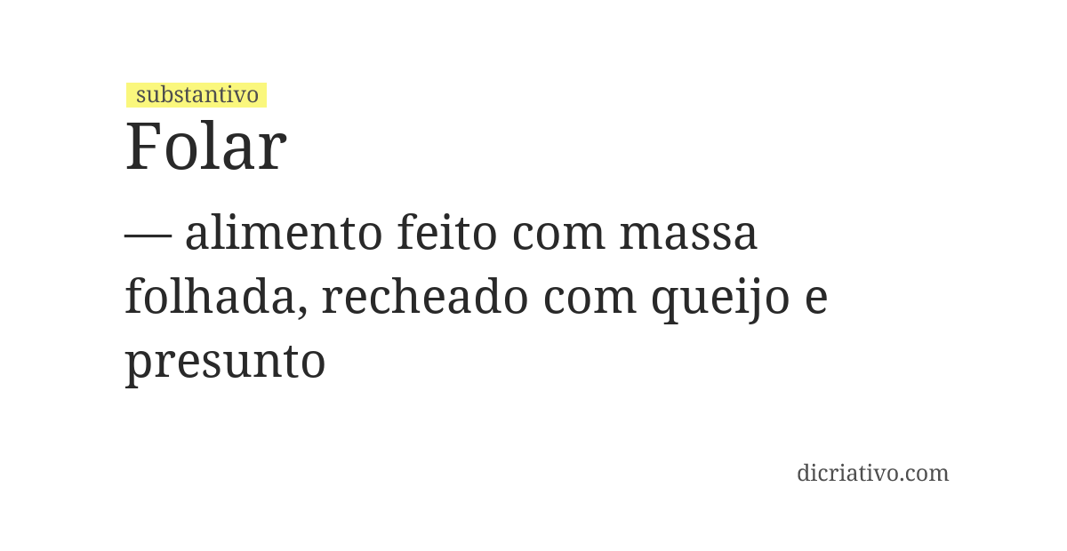 Significado de folar