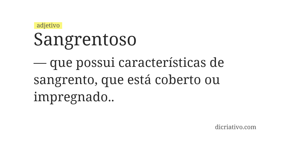 Significado de sangrentoso
