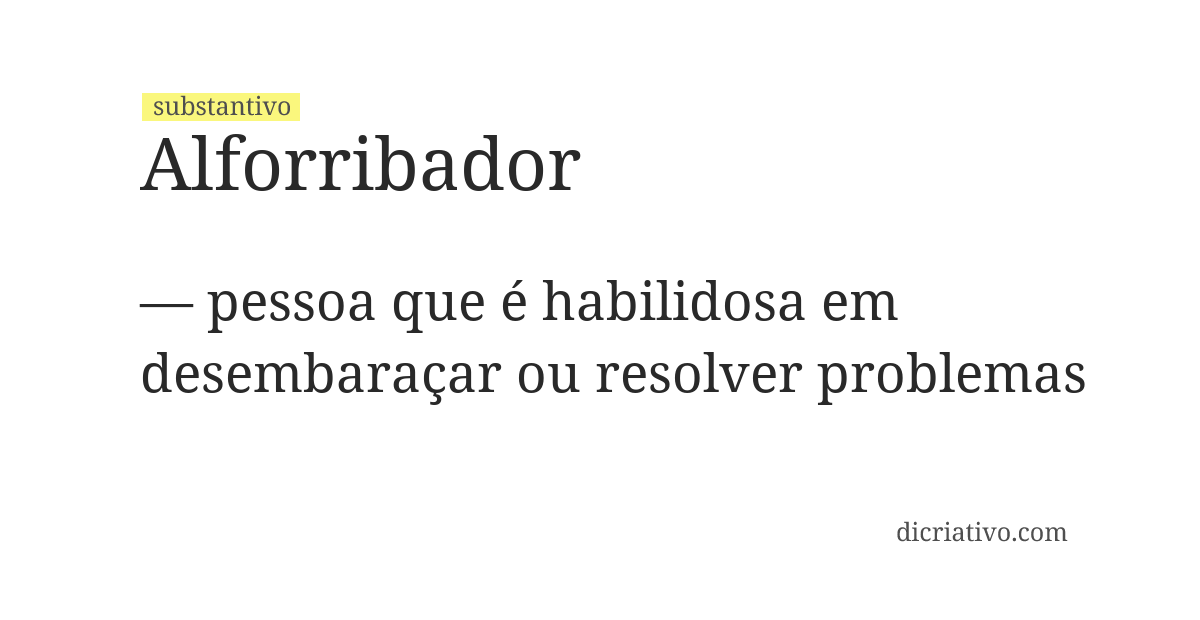 Significado de alforribador