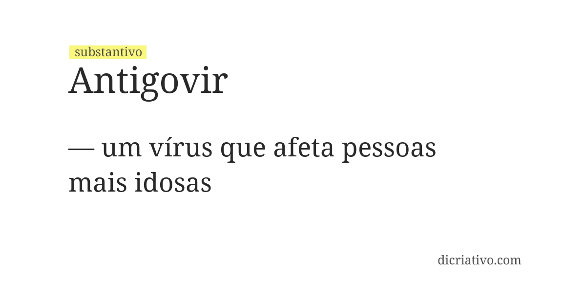 Significado de antigovir