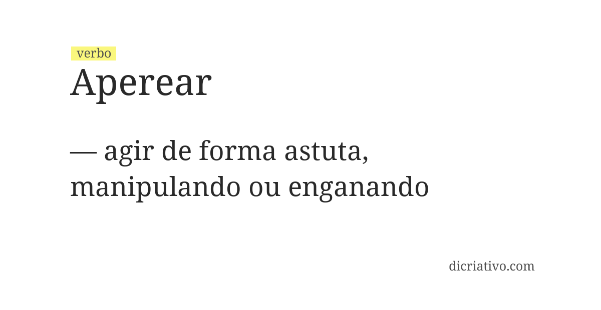 Significado de aperear