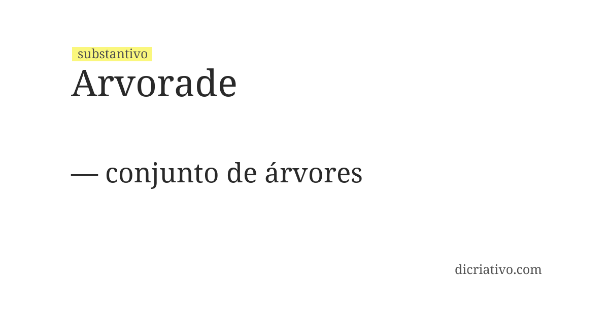 Significado de arvorade