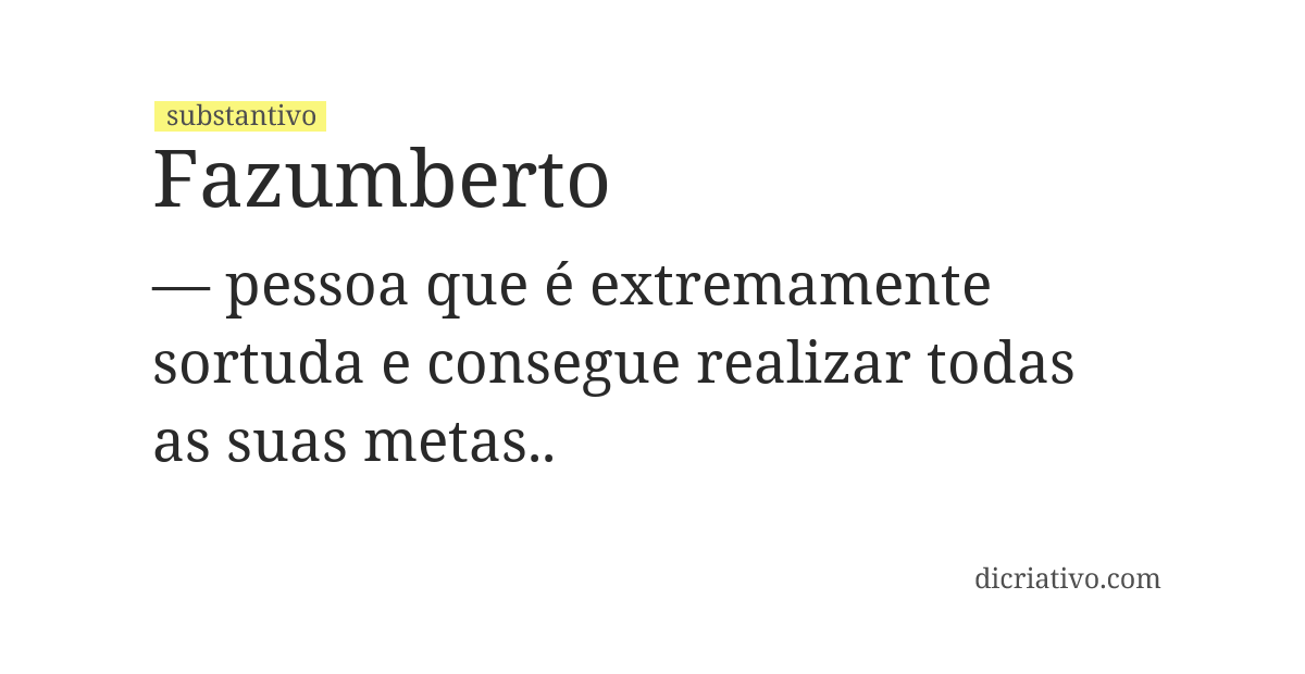 Significado de fazumberto