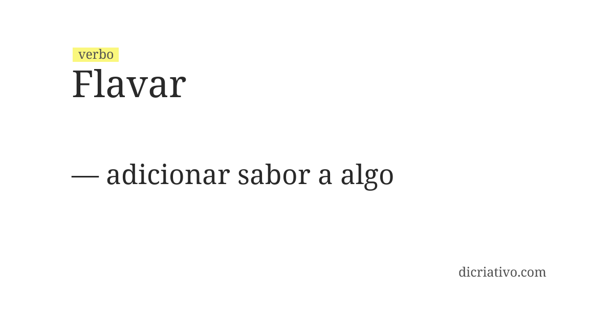 Significado de flavar