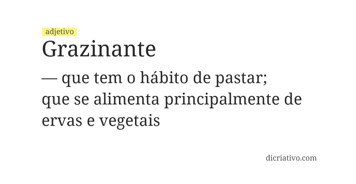Significado de grazinante