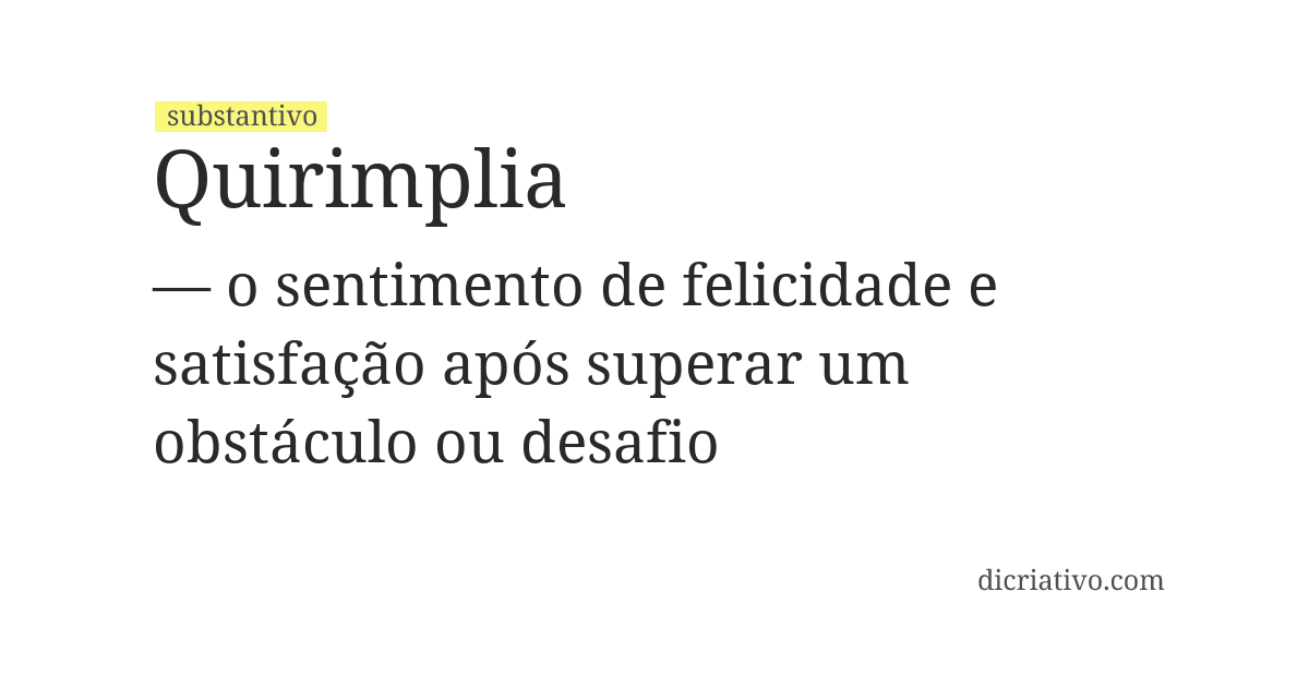 Significado de quirimplia