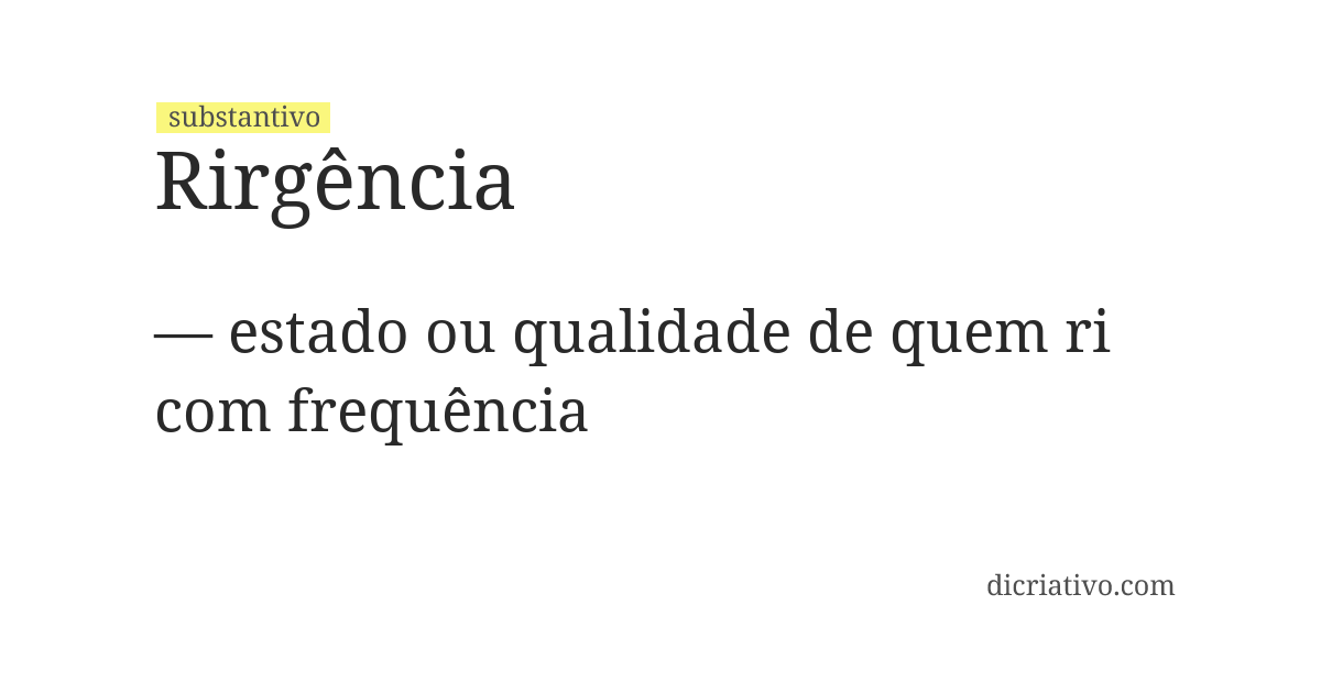 Significado de rirgência