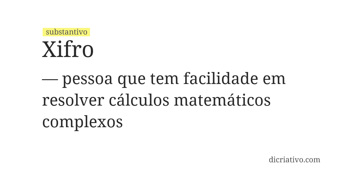 Significado de xifro