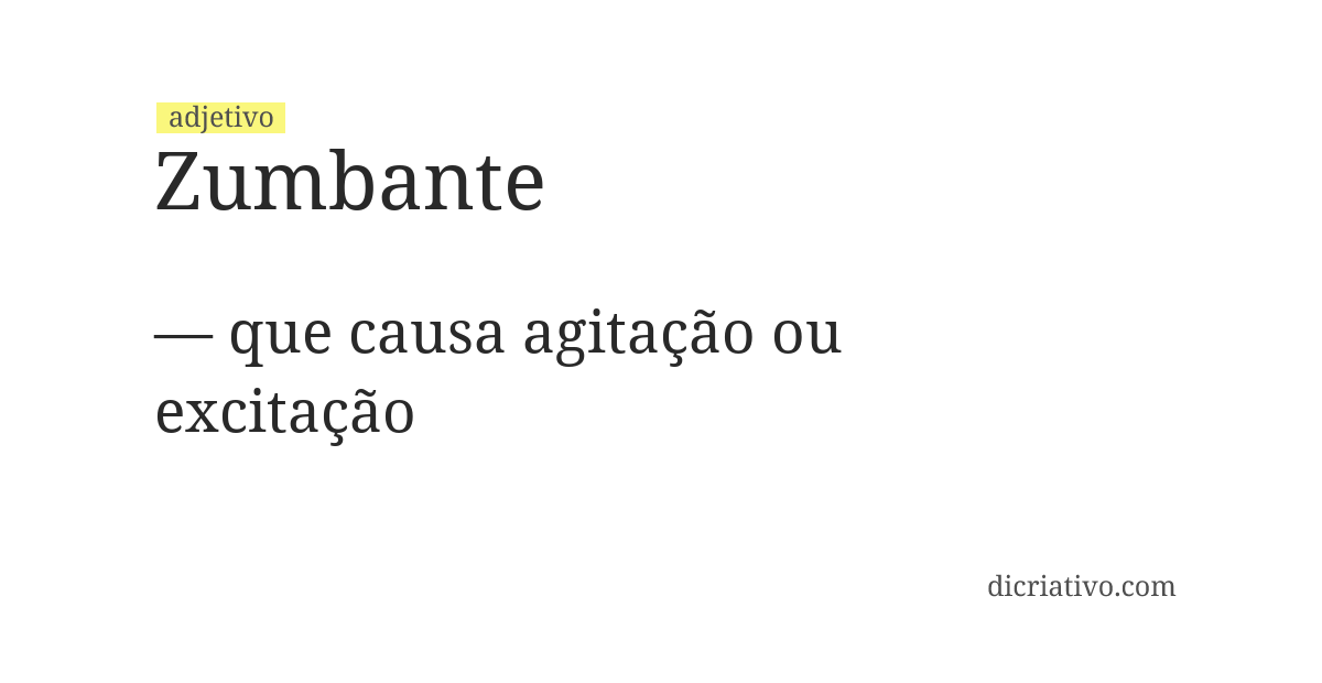Significado de zumbante