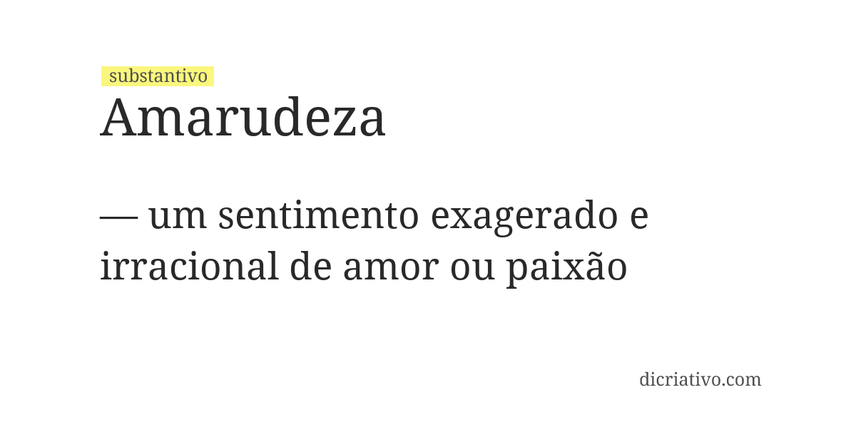 Significado de amarudeza