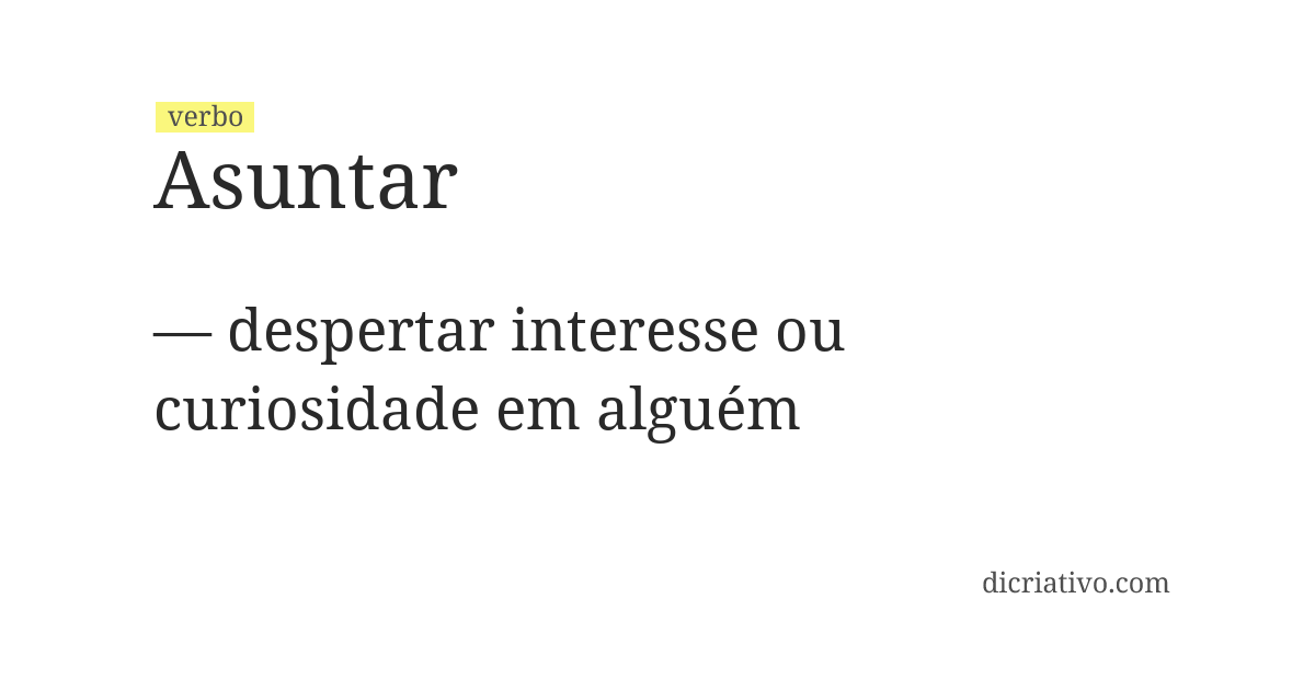 Significado de asuntar