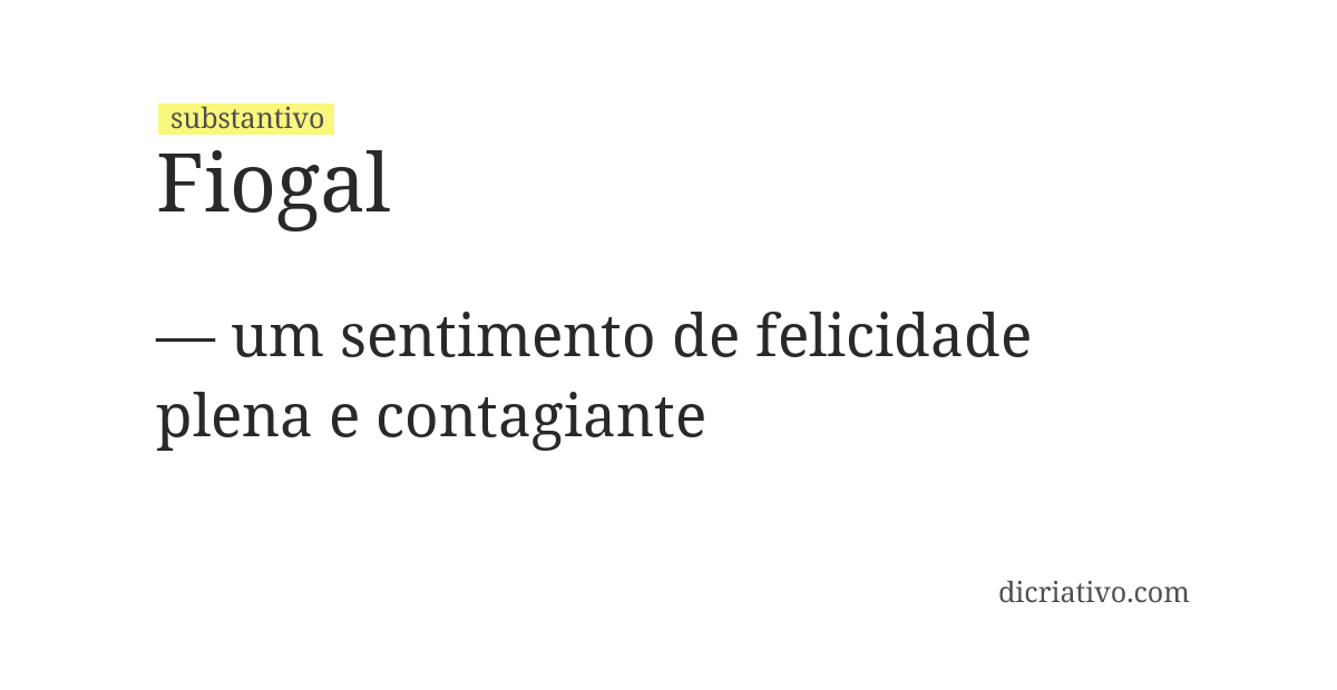 Significado de fiogal