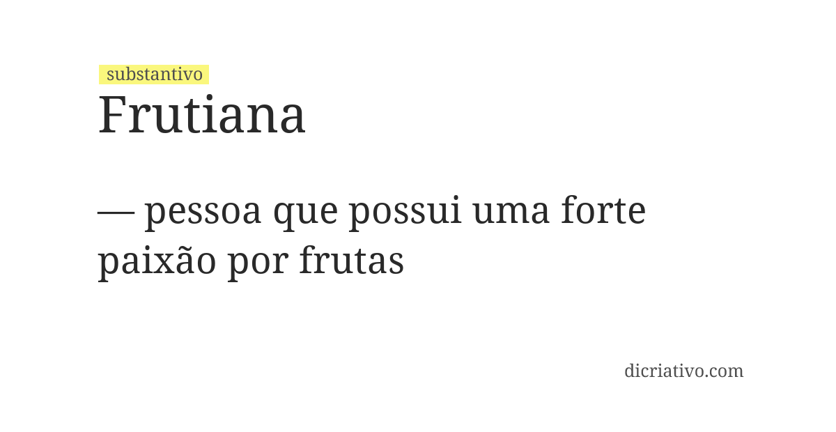 Significado de frutiana