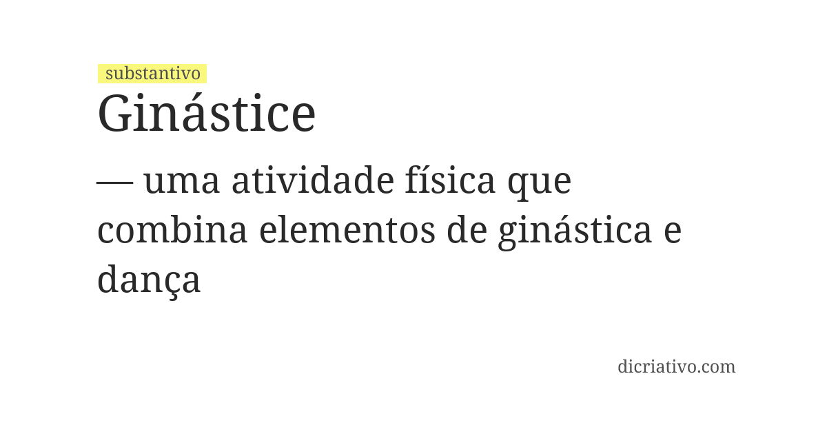 Significado de ginástice