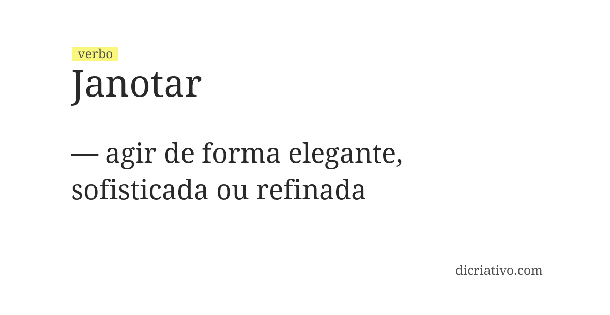 Significado de janotar