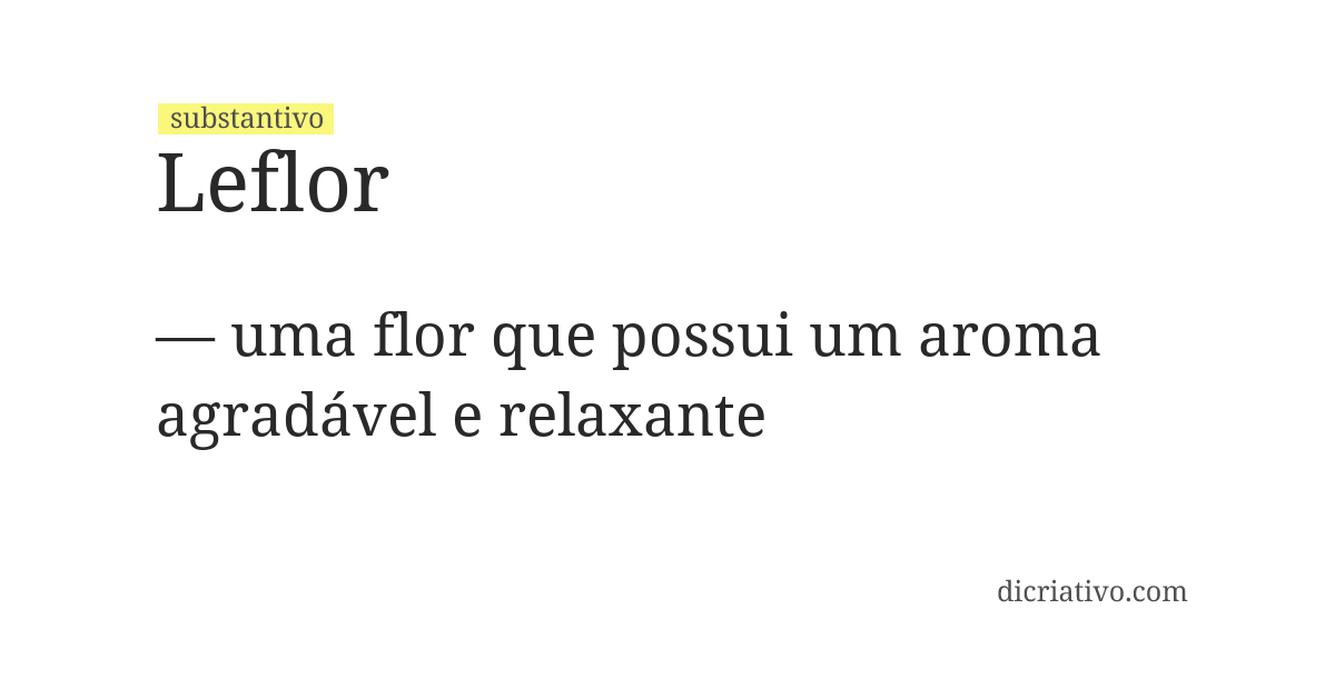 Significado de leflor
