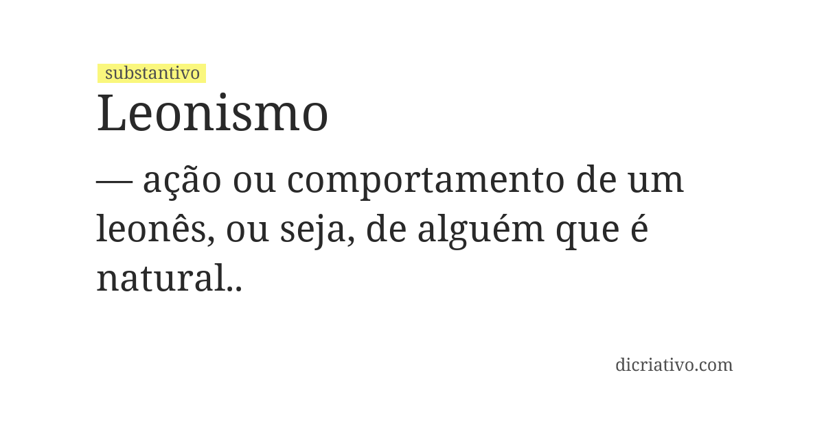 Significado de leonismo