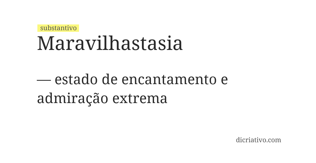 Significado de maravilhastasia