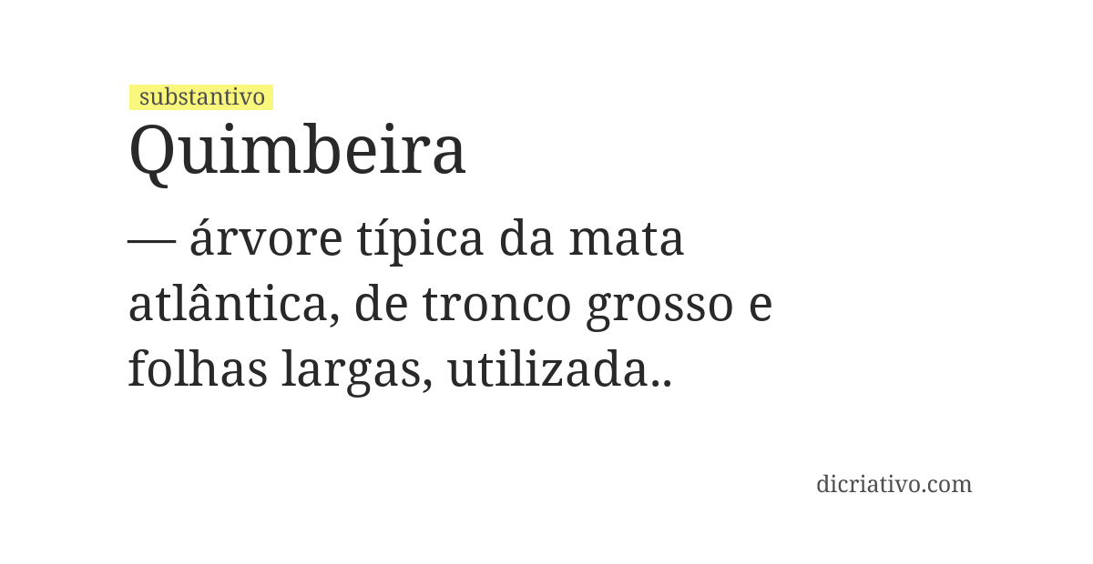 Significado de quimbeira
