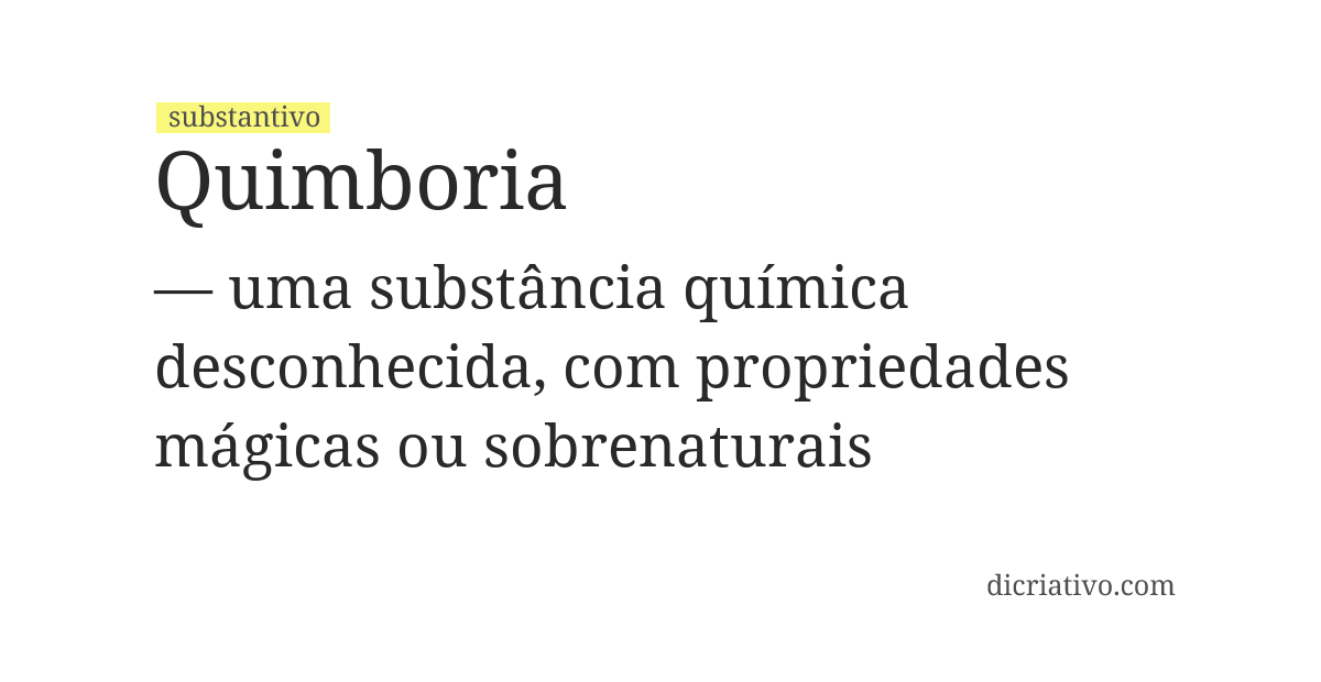 Significado de quimboria
