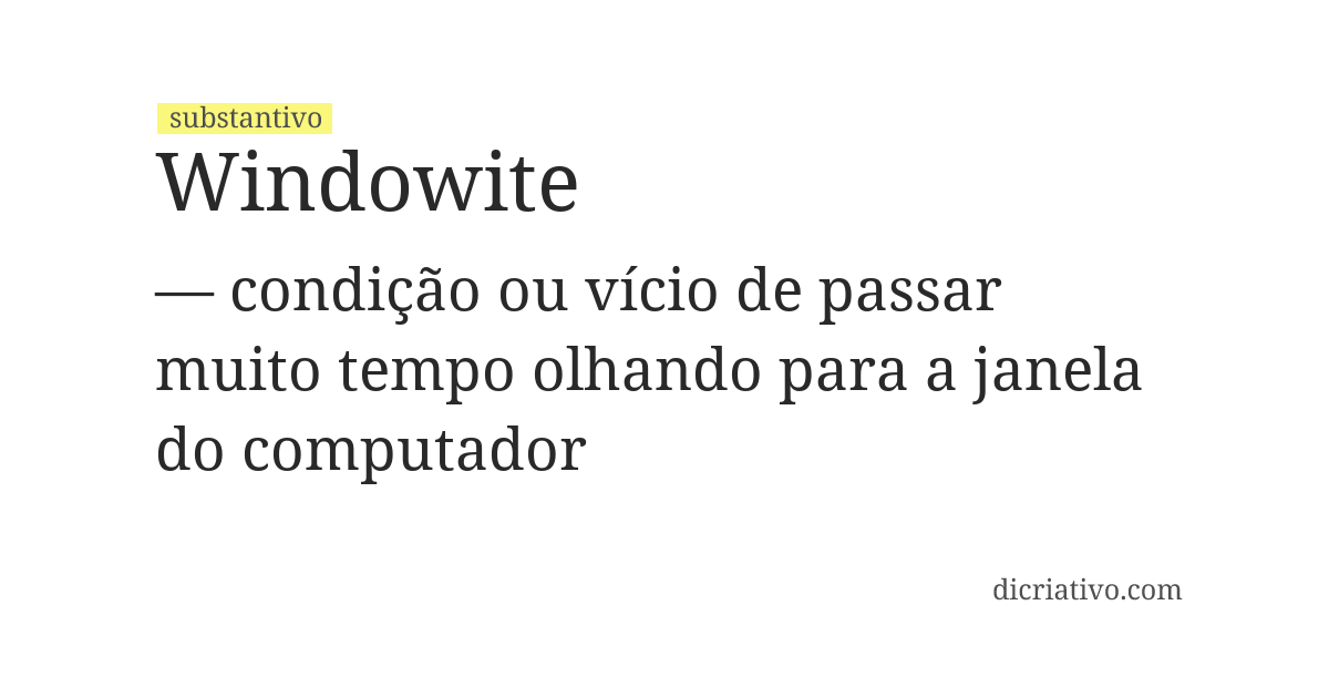 Significado de windowite