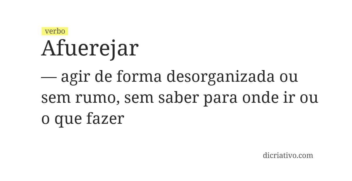 Significado de afuerejar