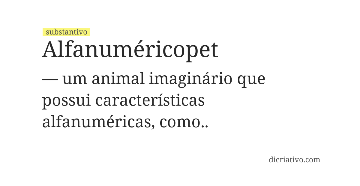 Significado de alfanuméricopet