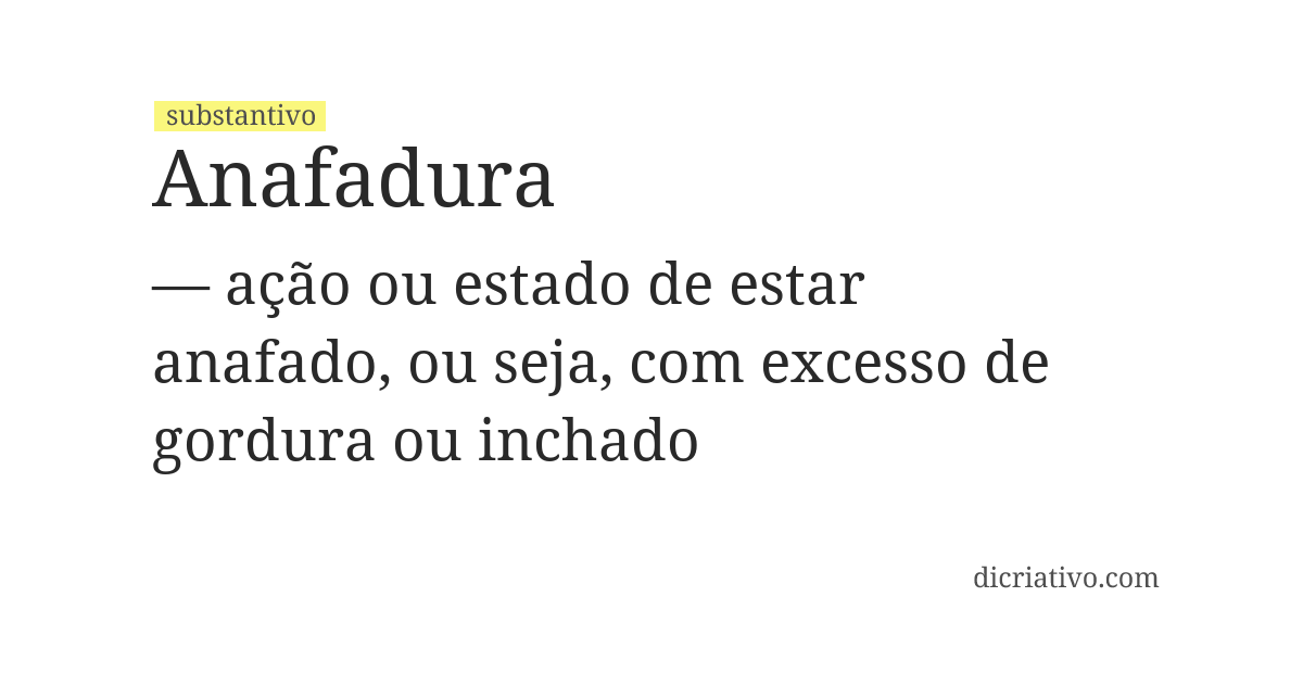 Significado de anafadura