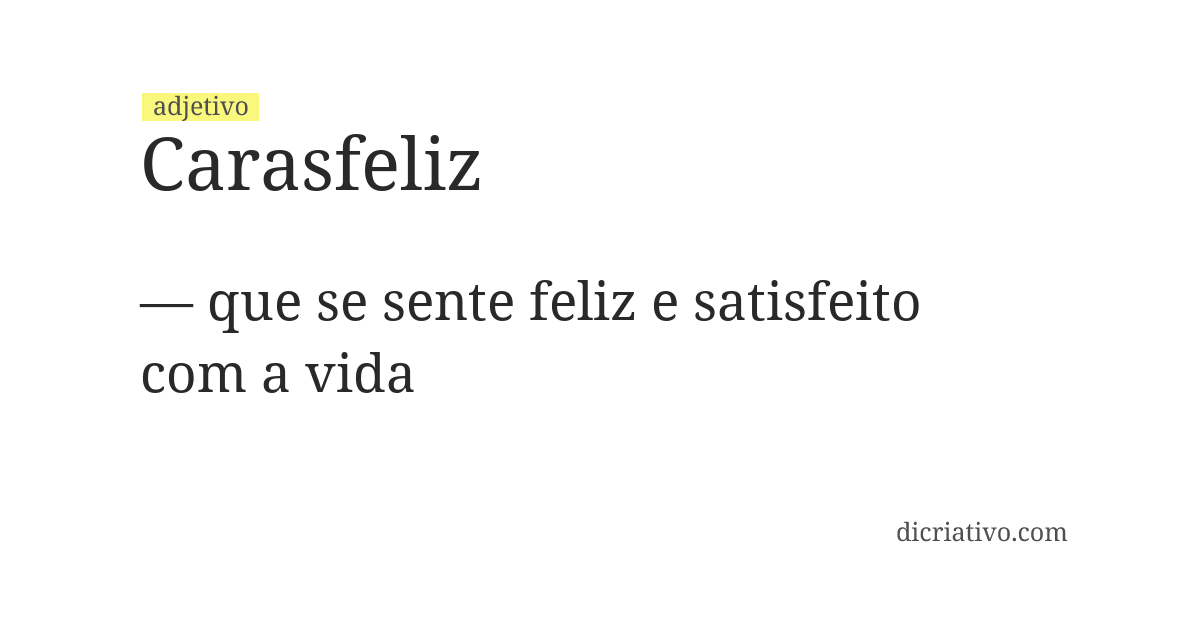 Significado de carasfeliz