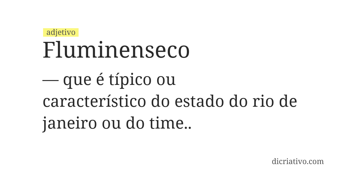 Significado de fluminenseco