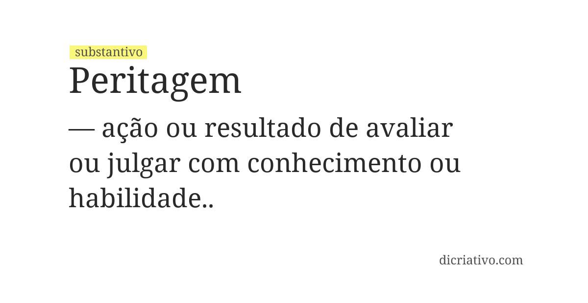 Significado de peritagem