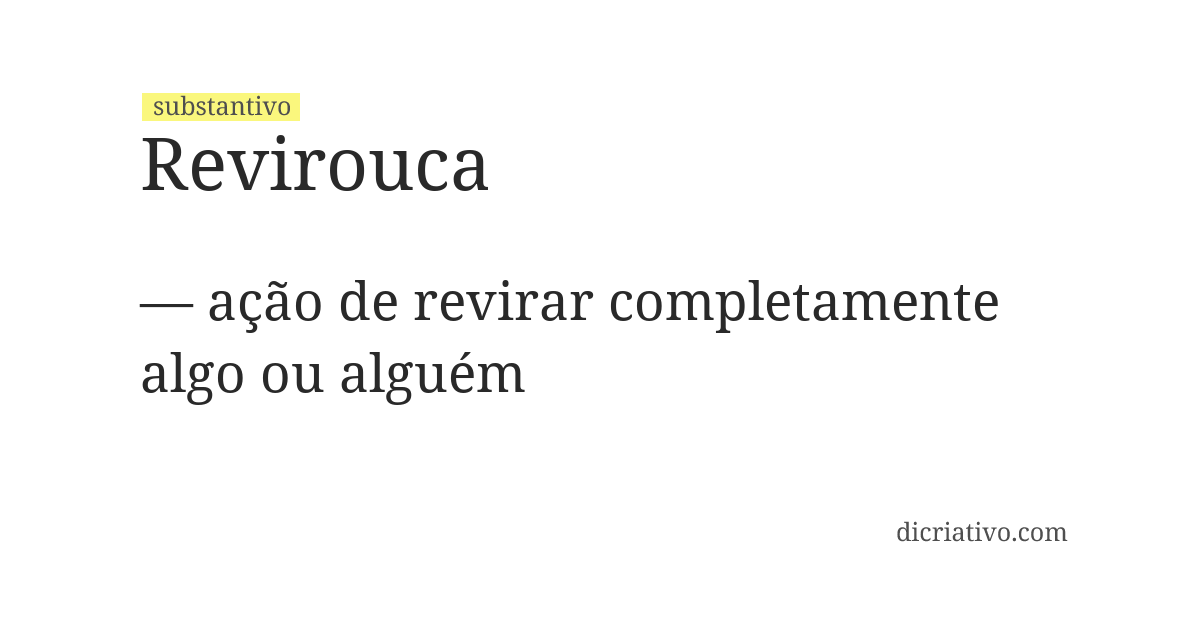 Significado de revirouca