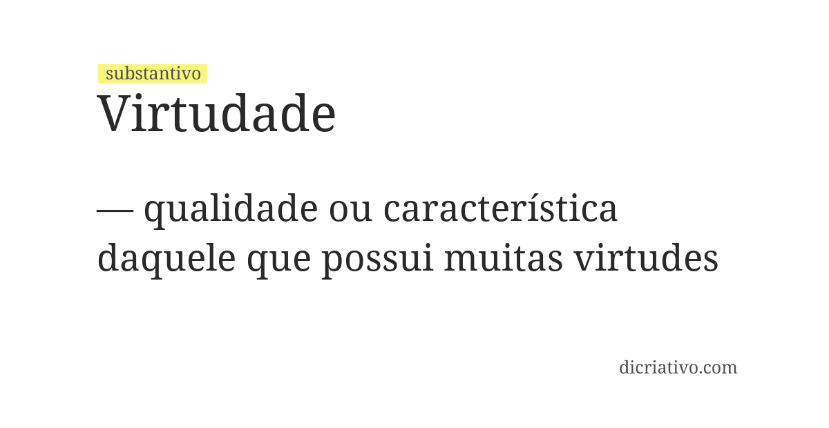 Significado de virtudade