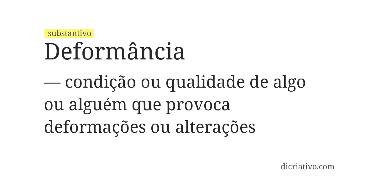 Significado de deformância